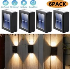 Solar Up and Down Spot Lights Outdoor, Wall Light Lamp Solar Powered - 6 pack