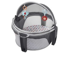 Fisher-Price On-The-Go Baby Dome Portable Play Yard w/ Canopy Gray/White