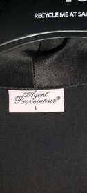AGENT PROVOCATEUR  VINTAGE ICONIC CLASSIC BLACK  PYJAMA JACKET SIZE LARGE UK 12