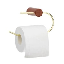 Toilet Roll Paper Holder, Wooden Bath Towel Holder Accessories for Dark