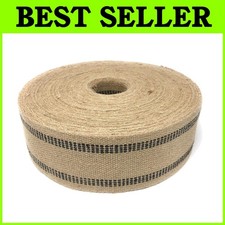 Black Stripe Jute Webbing 72 Yards for Upholstery