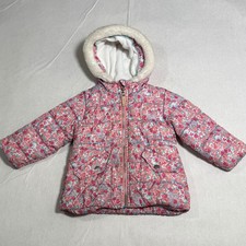 Carter's Toddler Floral Puffer Jacket Hooded Insulated 18 Months