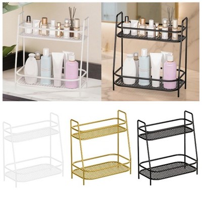 2 Ebenen Gewürz Aufbewahrung Regal Waschtisch Organizer Klein Bad Organizer Bad