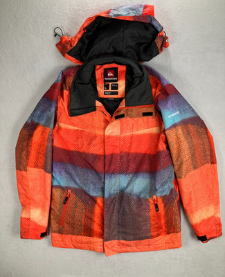 Quiksilver Snowboard Ski Jacket Utility Men's 8000 Waterproof Large Colorblock