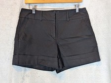 7th Avenue New York And Company Black Cuffed Shorts Size 8 Pockets Stretch