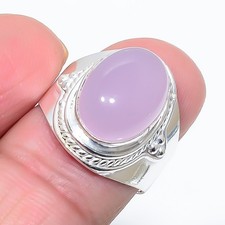 Pink Rose Quartz Gemstone Handmade 925 Sterling Silver All Size Ring For Gift