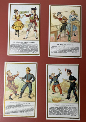Lot of 4 C. Beriot Chicoree  Chocolate Factory French Victorian Trade Cards