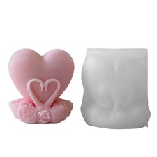 Lovely 3D Heart Cygnus Silicone Mold Accessory for Resin and Craft