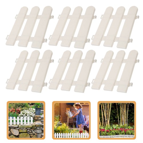 6 Pcs Weißer Zaun Kunststoffzaun Für Garten Zaunverzierung Im Freien - Bild 7 von 12