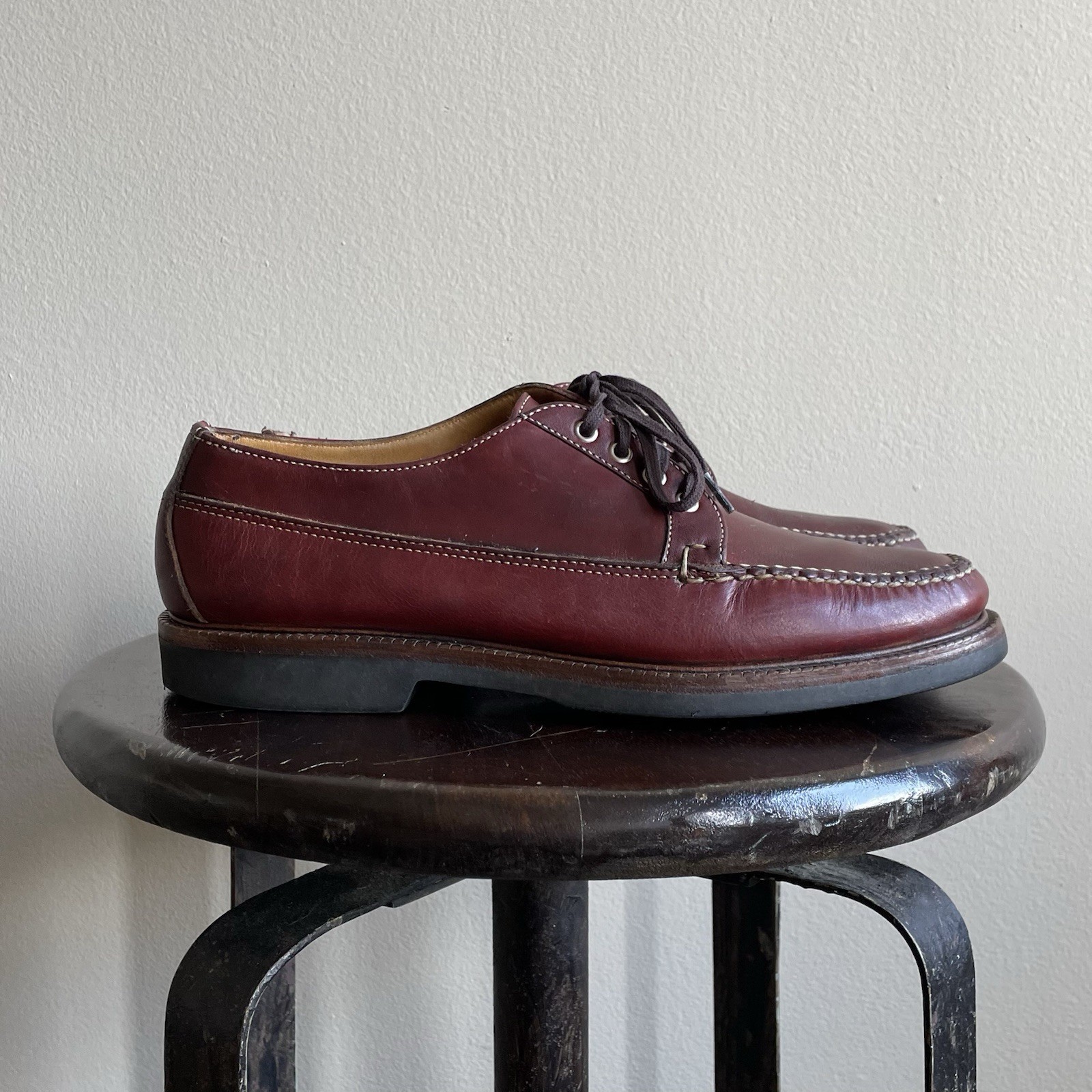 SAOLA Scarpa mocassino vintage Orvis pelle USA Oxford suola Vibram uomo 10 5 marrone nero