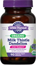 Worldwide 2 X Oregon's Wild Harvest Milk Thistle Dandelion -- 90 Vegan Capsule