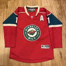 Minnestoa Wild Jersey #11 Zach Praise Hockey Size S/M Sports Red NHL Reebok