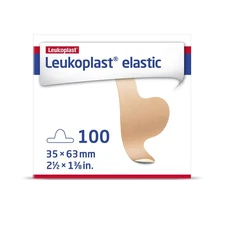 Leukoplast Elastic Tan Adhesive Bandage NonSterile 1-3/8 X 2-1/2 Inch 100 per