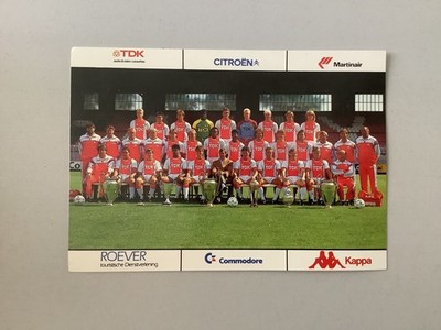 Ajax Amsterdam 1987 1988 Mannschaftsfoto Autogrammkarte Saison Seizoen Fußball