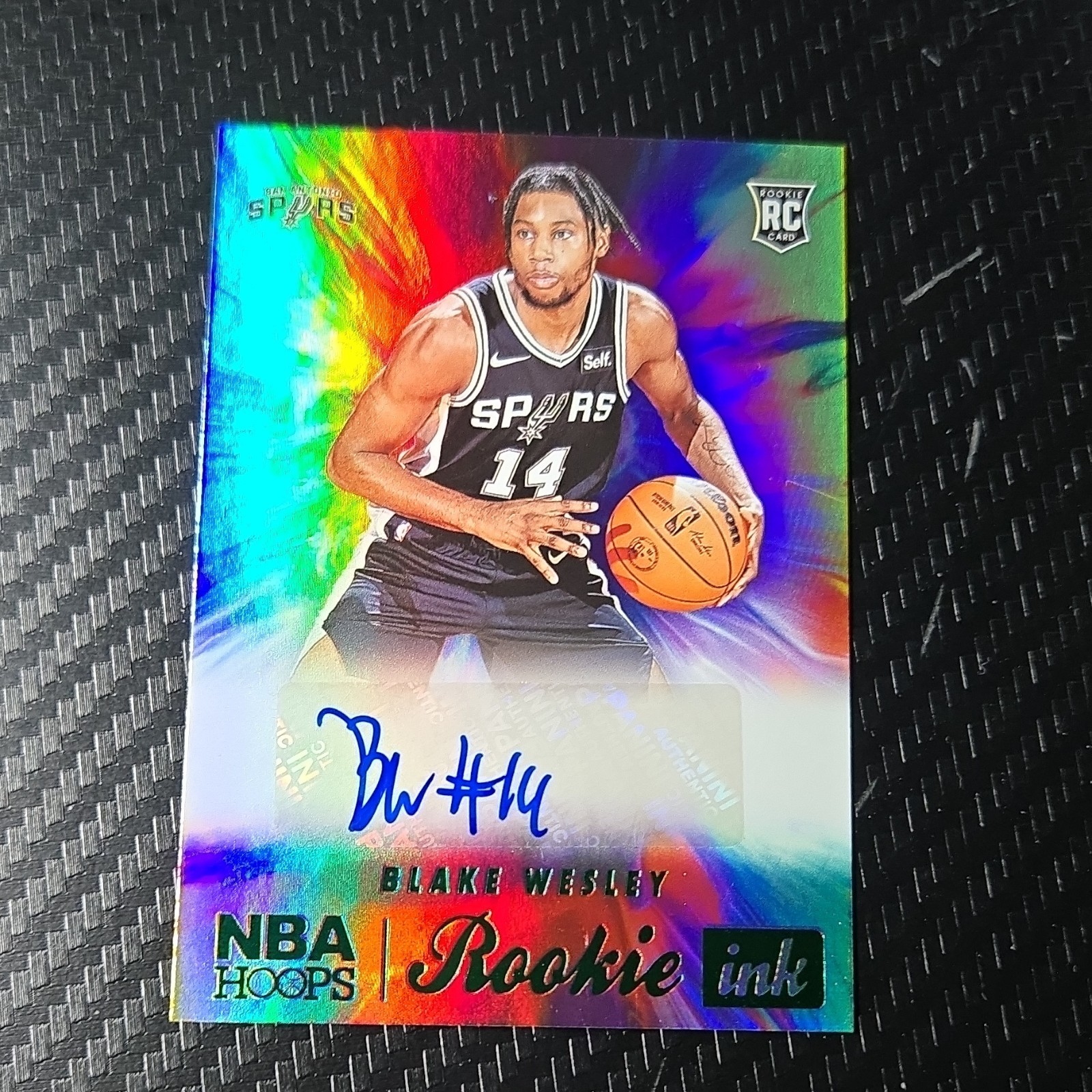 Blake Wesley 2022-23 Panini NBA Hoops Rookie Ink Autograph #RI-BWS Spurs