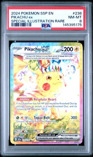 Pikachu EX 238/191 Special Illustration Rare Pokemon PSA 8 *175