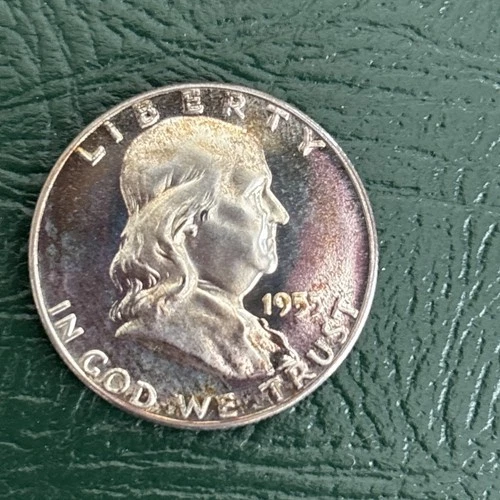 1955 Franklin Half Dollar Gem Proof Uncirculated 90% Silver Coin