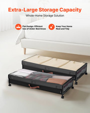 Under Bed Storage with Wheels, 36.0 x 18.1 x 7.3 inch, 2 Pack