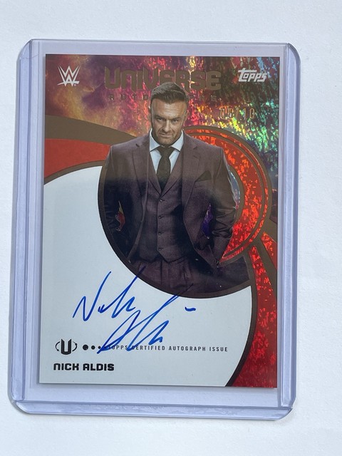 2025 Topps WWE Universe - Nick Aldis  Red Magma On Card Auto  /10