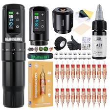 Dragonhawk Atom2 Pro Wireless Tattoo Pen Kit 2 Batteries 2000mAh