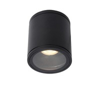 Aufbaustrahler Aluminium Schwarz Badezimmer GU10 Ø9 Cm Deckenspot Rund