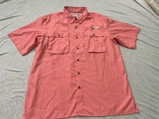 Magellan Outdoors Fish Gear Shirt Men Large Light Red