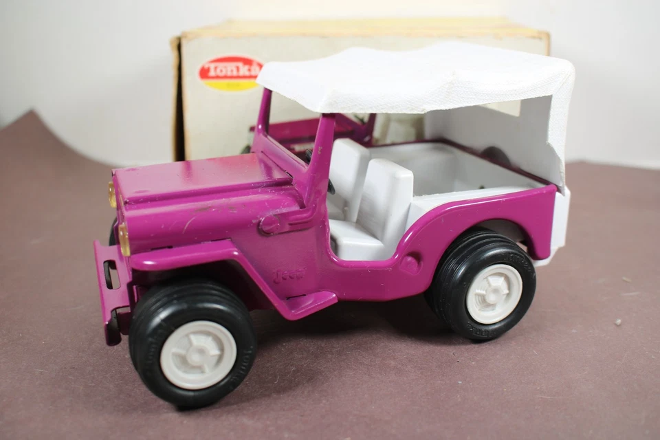 Vintage 70's Mini Tonka Pressed Steel PURPLE Beach Buggy No. 1042 W/Box LQQK - Image 2 of 4