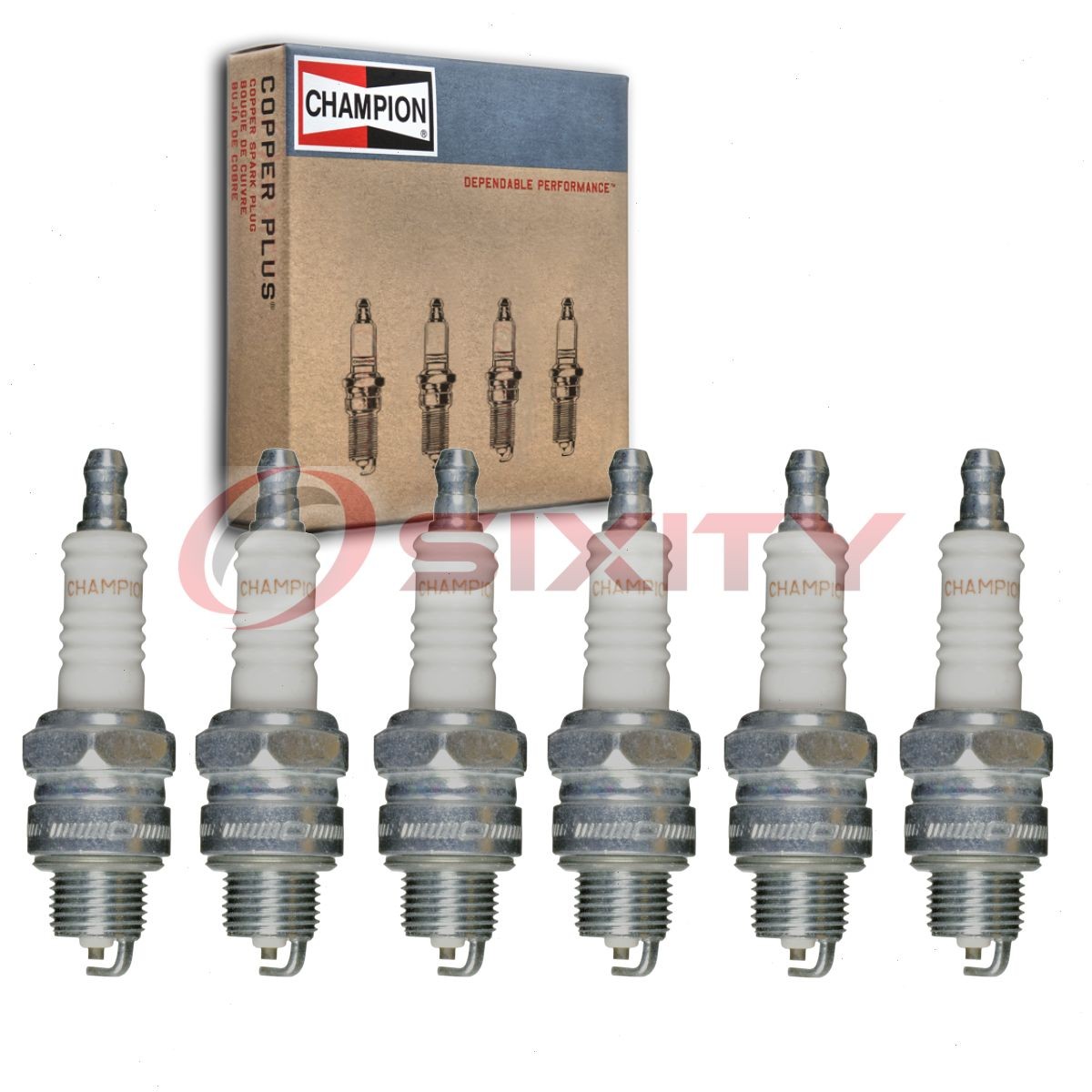 6 pc Champion Industrial Spark Plugs for 1961 Studebaker 6E10 2.8L L6 ut