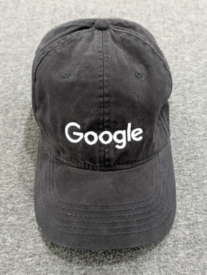Google Baseball Cap Hat Black Mens Womens White Embroidered Google
