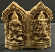 VINTAGE GODDESS LAXMI JI LORD GANESH JI STATUE 2" 2" HINDU GODS INDIA