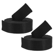 2pcs 6FT Taekwondo Colored Ranking Belts for Competition Training, Black