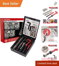 Professional M6x1.0 Thread Repair Kit - HSS Drill & Installation Tools Included