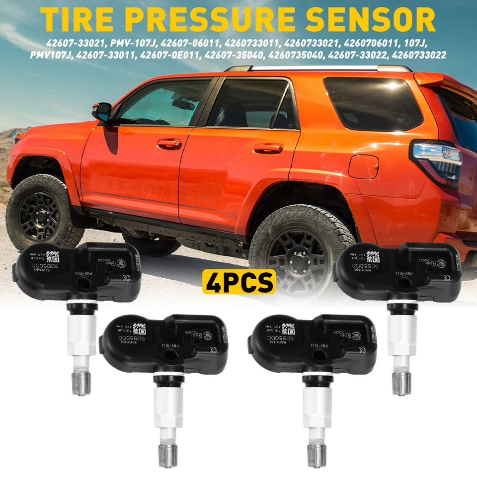4Pc TIRE PRESSURE SENSOR TPMS 4260733011 For Toyota 4Runner Scion iQ Lexus ES350 Foto 2 de 4