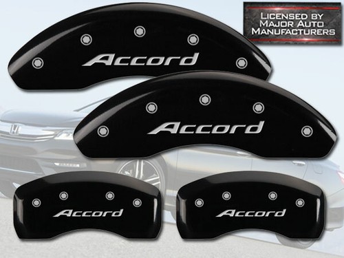 2013-2017 Honda "Accord" Front + Rear Black MGP Brake Disc Caliper Covers 4pc