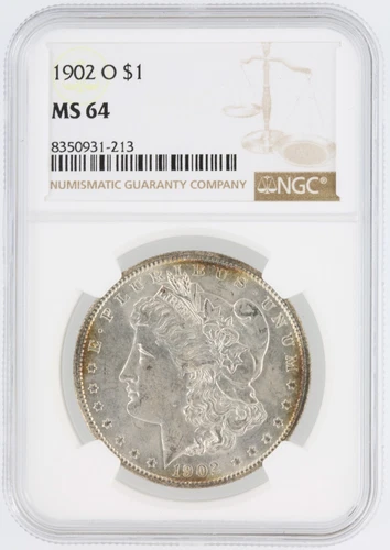 1902-O Morgan Silver Dollar NGC MS64 S$1 New Orleans Minted No Reserve