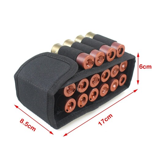 Pack Portable Tactique 16 Cartouches 12G Bullet Hunt Morbag Tir Storage Pouch - Picture 4 of 13