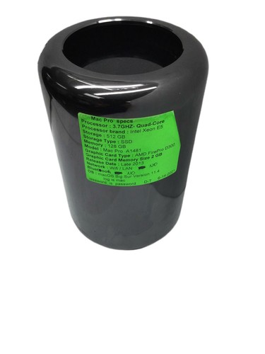 Apple Mac Pro A1481 Late 2013 3.7Ghz Quad Core 128GB RAM 512GB SSD FirePro D300 - Afbeelding 2 van 7