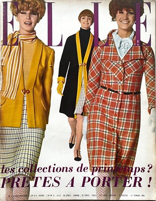 ELLE Magazin Nr. 999 vom 1. Februar 1965 alte Zeitschrift Mode mit Françoise HARDY