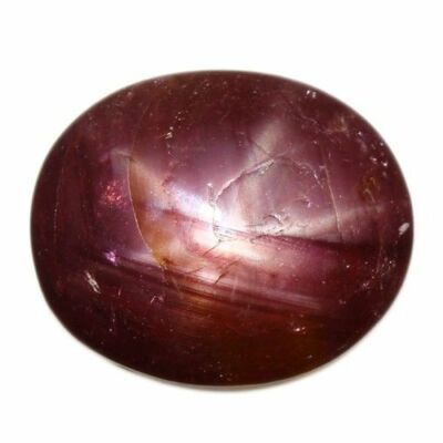12.490 Ct ULTRA RAREST OVAL 100% NATURAL 6 RAYS RED UNHEATED INDIA STAR RUBY CAB
