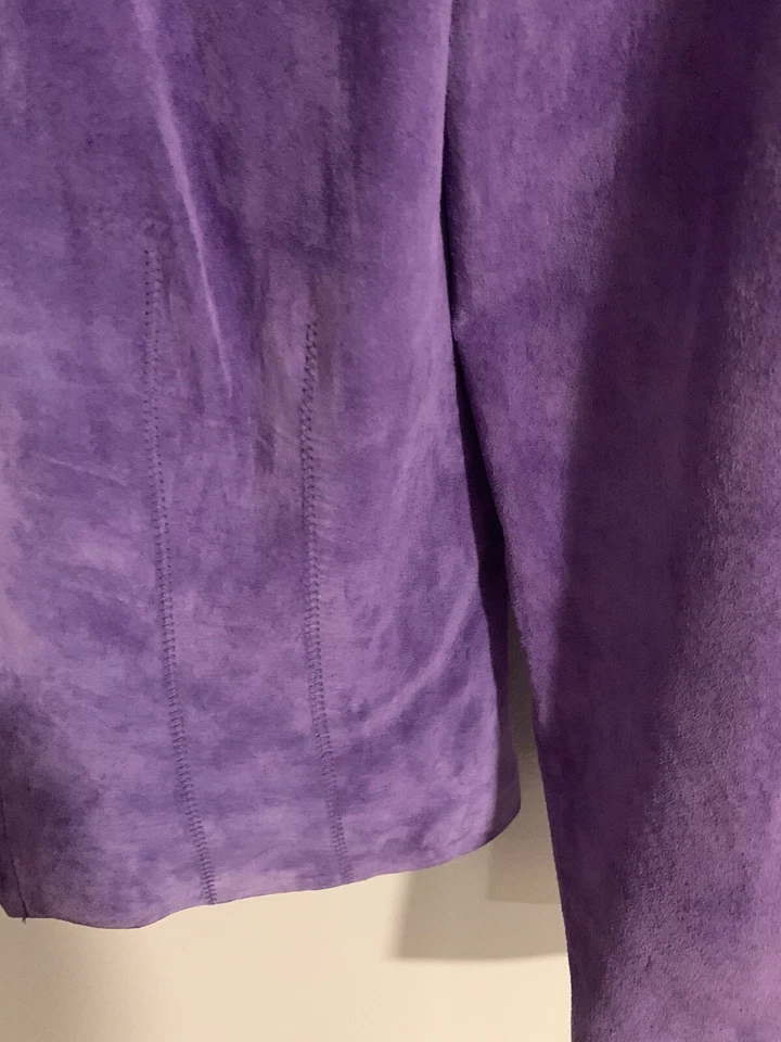 Women's 8 Revue Purple Suede Jacket - Image 3 of 4