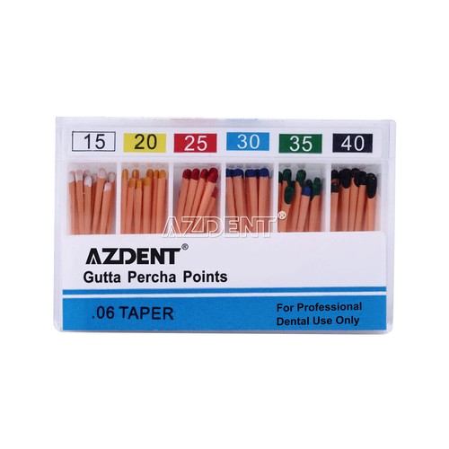AZDENT Dental Endo Gutta Percha Points Root Canal Obturation GP0.04/.06 F1 F2 F3 - Picture 24 of 51