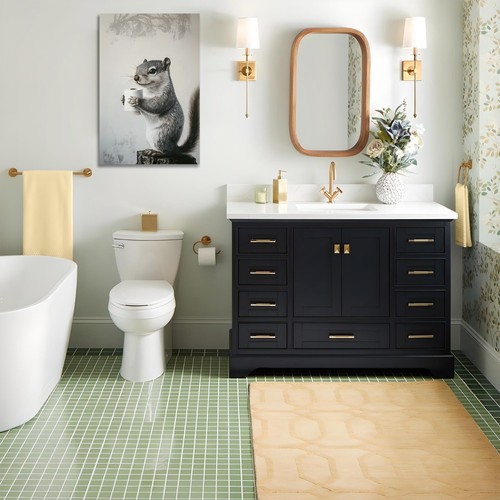 Linda impresión de arte de pared de baño de ardilla enmarcada lienzo, papel higiénico decoración de animales - Imagen 11 de 11