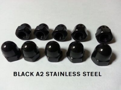 M8 SCHWARZ EDELSTAHL DOMMUTTERN 10ER PACK A2 Edelstahl