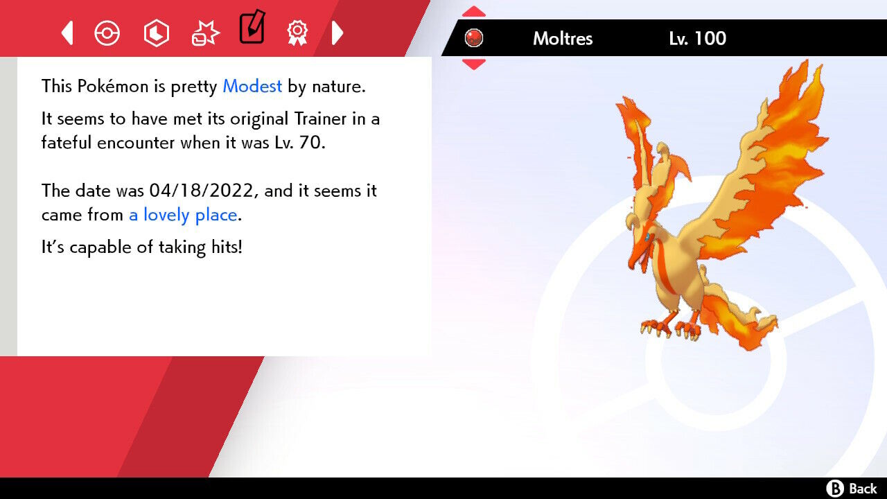 ✨ SHINY GALARIAN MOLTRES ✨ 6IV MODEST BATTLE-READY, Pokemon Scarlet and  Violet