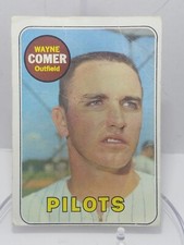 Seattle Pilots Cards 1969  Wayne 3-Cards- Comer, Ronald Sheldon, Darrell Brandon