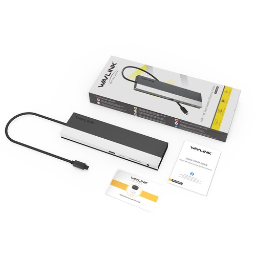 WAVLINK USB C Docking Station 4K Triple Display Type-c Adapter 85W PD Charging - Picture 21 of 30