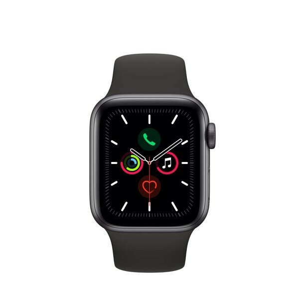 Apple Watch Series 5 44mm Space Gray Case Black Band - (MWVF2LL/A) for sale  online | eBay