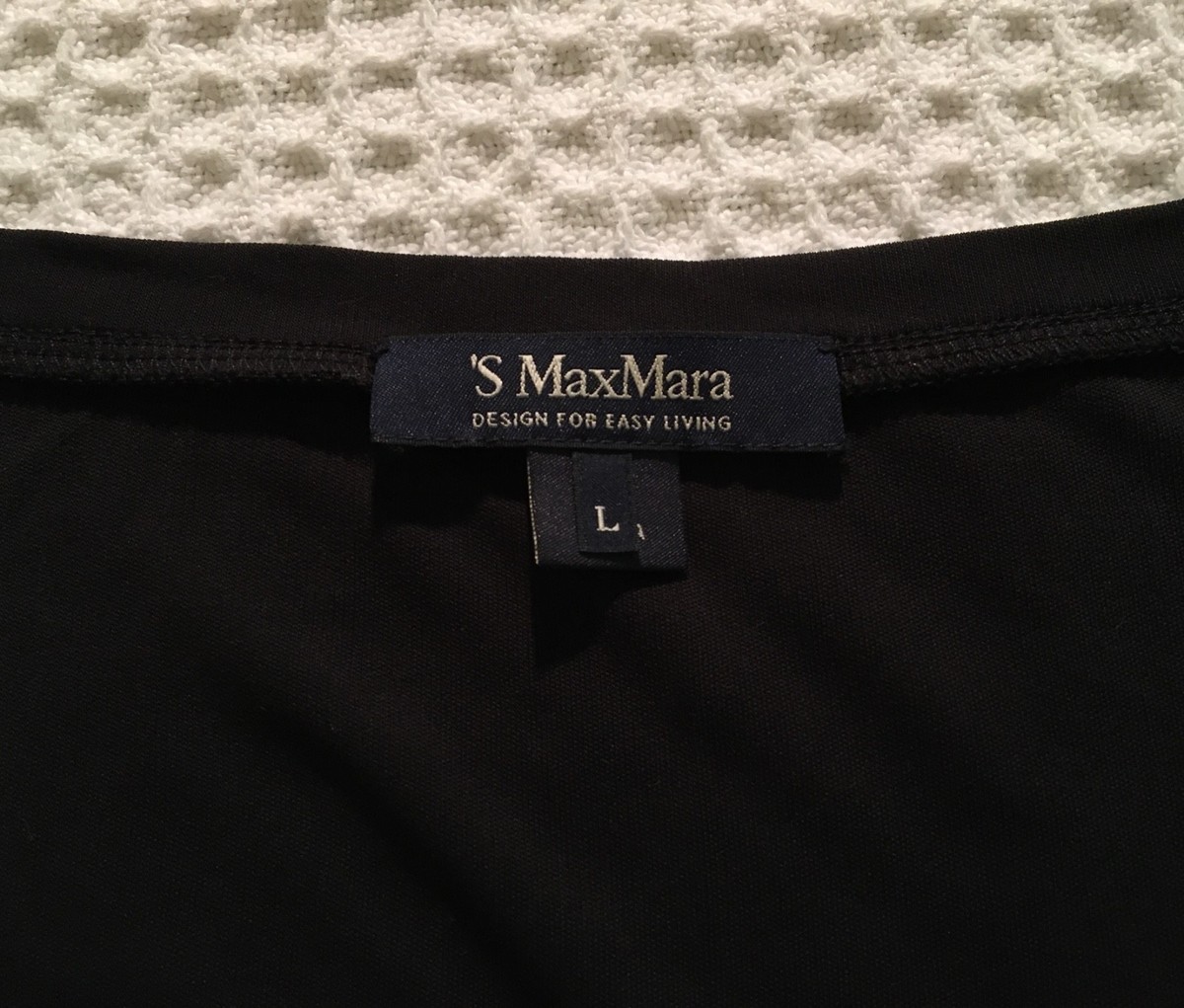 S MAX MARA Silk T-Shirt Short Sleeve Tee V-Neck Top Blouse