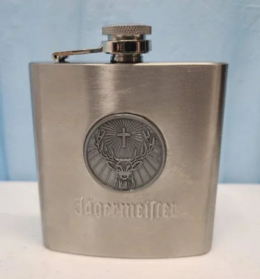 Jägermeister: Elk Cross - 6 oz Stainless Steel Liquor / Alcohol Flask
