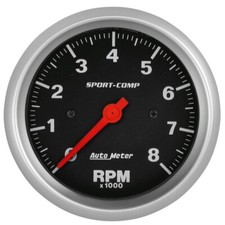 Auto Meter Tachometer Gauge 3991 Sport-comp 0-8000 Rpm 3-38 In-dash Mount